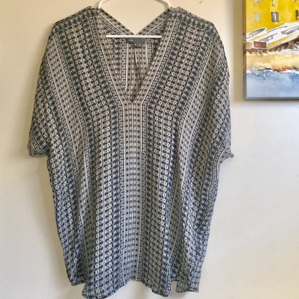 Printed Silk Vince Top